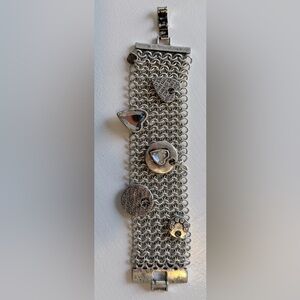 A&C Silver Heart Charm Bracelet